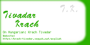 tivadar krach business card